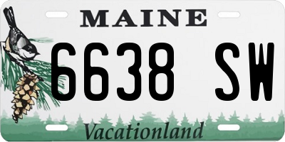 ME license plate 6638SW