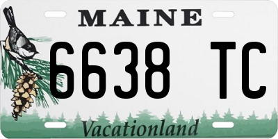 ME license plate 6638TC