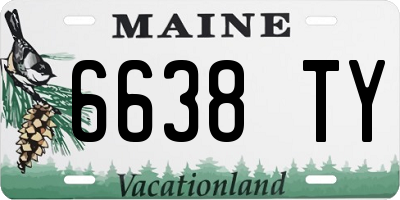ME license plate 6638TY