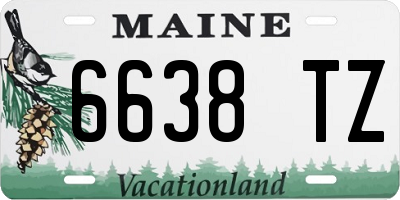 ME license plate 6638TZ