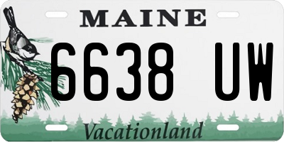 ME license plate 6638UW