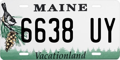 ME license plate 6638UY