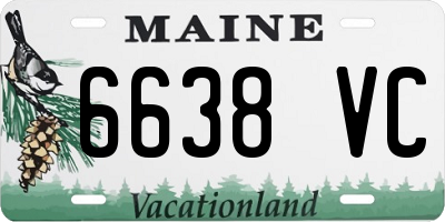 ME license plate 6638VC