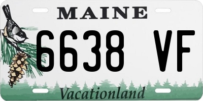 ME license plate 6638VF