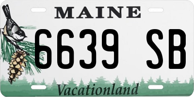 ME license plate 6639SB