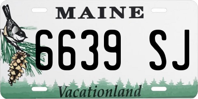 ME license plate 6639SJ