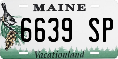ME license plate 6639SP