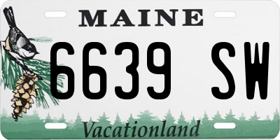 ME license plate 6639SW