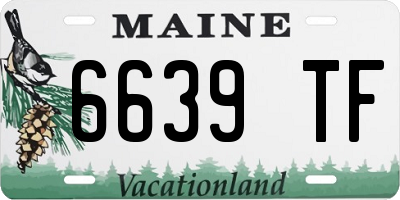 ME license plate 6639TF