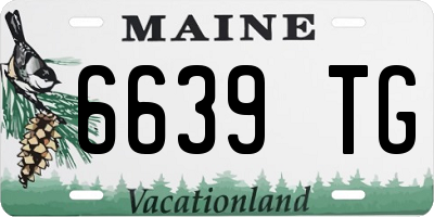 ME license plate 6639TG
