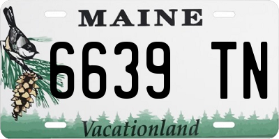 ME license plate 6639TN