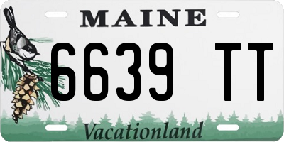 ME license plate 6639TT