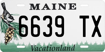 ME license plate 6639TX