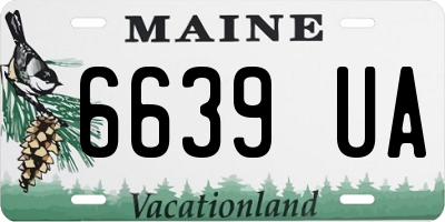 ME license plate 6639UA