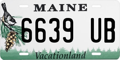 ME license plate 6639UB