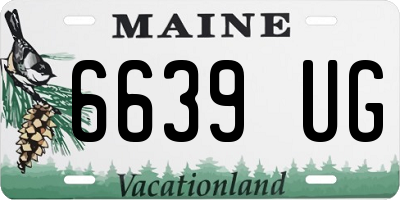 ME license plate 6639UG