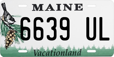 ME license plate 6639UL