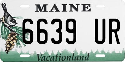 ME license plate 6639UR