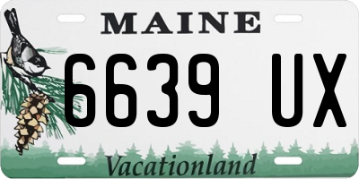 ME license plate 6639UX
