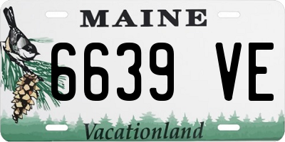 ME license plate 6639VE