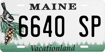 ME license plate 6640SP