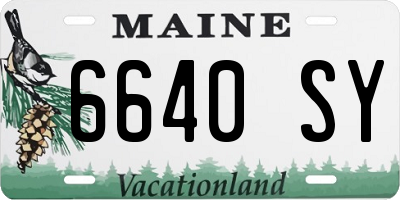 ME license plate 6640SY