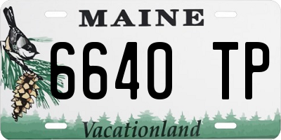 ME license plate 6640TP