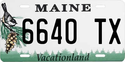 ME license plate 6640TX