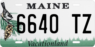 ME license plate 6640TZ