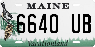 ME license plate 6640UB