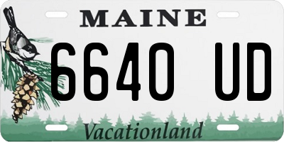 ME license plate 6640UD
