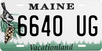 ME license plate 6640UG