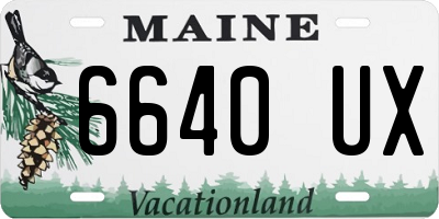 ME license plate 6640UX