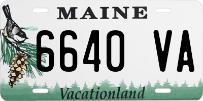 ME license plate 6640VA