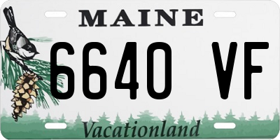 ME license plate 6640VF