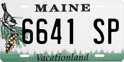 ME license plate 6641SP