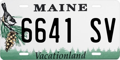 ME license plate 6641SV