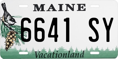 ME license plate 6641SY