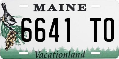 ME license plate 6641TO