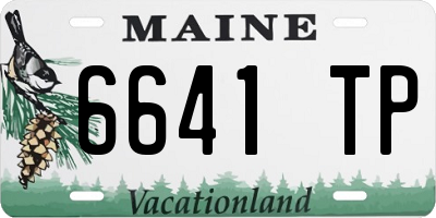 ME license plate 6641TP