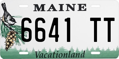 ME license plate 6641TT