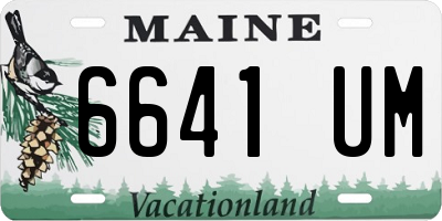 ME license plate 6641UM