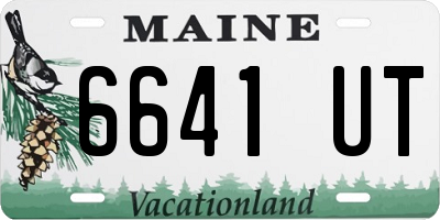 ME license plate 6641UT