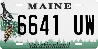 ME license plate 6641UW