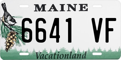 ME license plate 6641VF