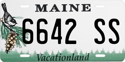 ME license plate 6642SS