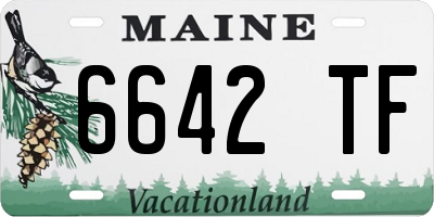 ME license plate 6642TF