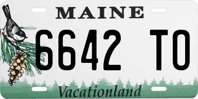 ME license plate 6642TO
