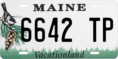 ME license plate 6642TP