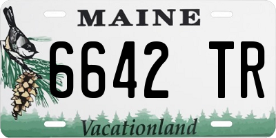 ME license plate 6642TR